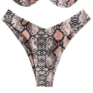 ZAFUL snakeskin bikini bottom
